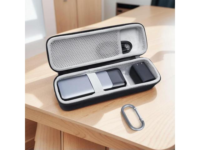 Carrying Case EVA Waterproof Hard Travel Case with Hand Rope & Carabiner Hardshell Case for Anker Prime 27650mAh Power Bank 250W