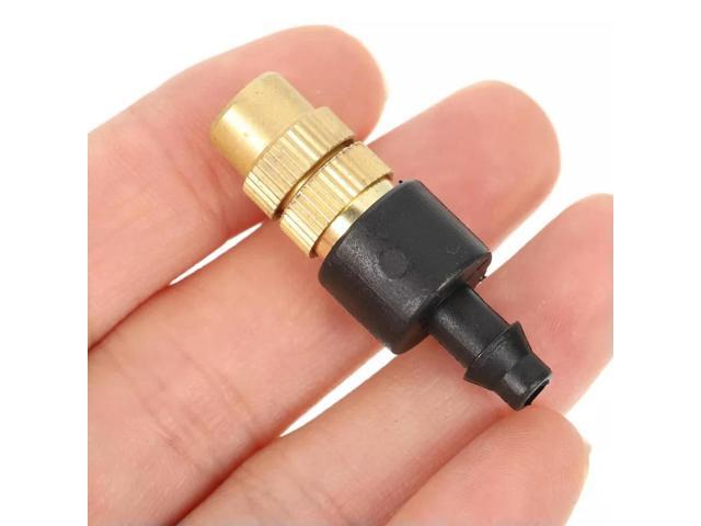 50Pcs Brass Spray Nozzle Adjustable Garden Hose Sprinkler Head Irrigation Drippers Atomizing Nozzle for 4/7mm Hose