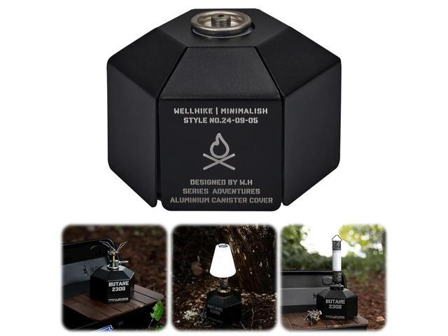 Camping Gas Can Case Aluminum Alloy Gas Canister Protective Cover Anti-Fall Fuel Cylinder Case Camping Tools