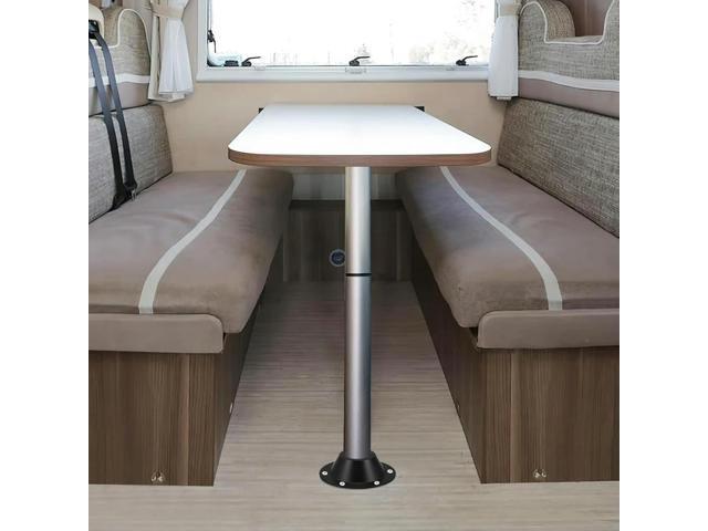 2 Pcs Floor Mounting Base Including Mounting Screws Camper Aluminum Mounting Bracket for RVs Travel Trailers Camping Tables