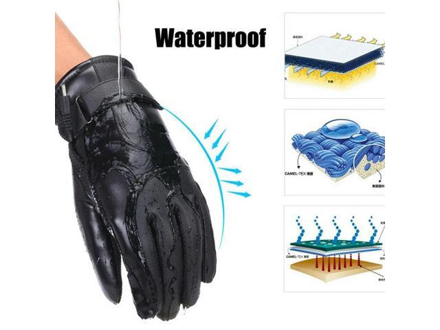 Winter Gloves for Men Women USB Rapid Heating E-bike Motorcycle Gloves Warm Bicycle Gloves Touchscreen Waterproof Non-slip Glove