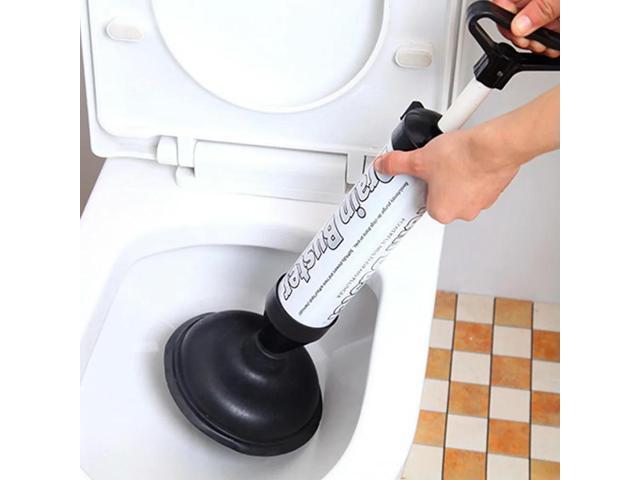 Toilet Plunger High Pressure Drain Plunger with 2 Type Suction Cups Pump Toilet Plunger Pipeline Dredge for Toilet Bathtub Sink