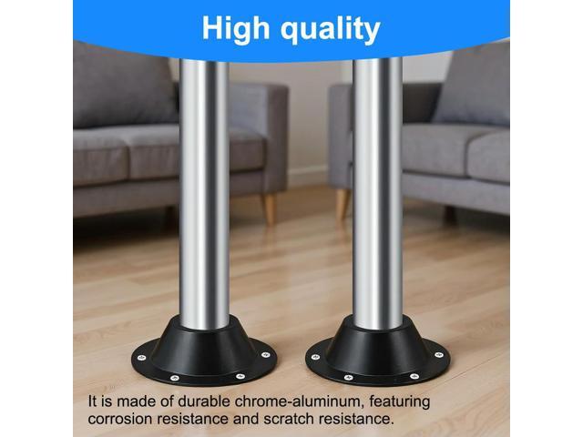 2 Pcs Floor Mounting Base Including Mounting Screws Camper Aluminum Mounting Bracket for RVs Travel Trailers Camping Tables