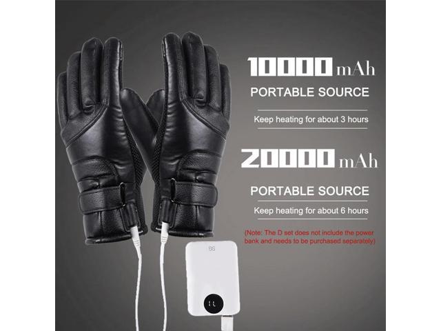 Winter Gloves for Men Women USB Rapid Heating E-bike Motorcycle Gloves Warm Bicycle Gloves Touchscreen Waterproof Non-slip Glove
