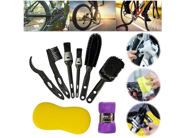 Bike Cleaning Brush Set Bicycle Cleaning Brush Tool Bike Cleaning Kit for Mountain Road City BMX and Folding Bike