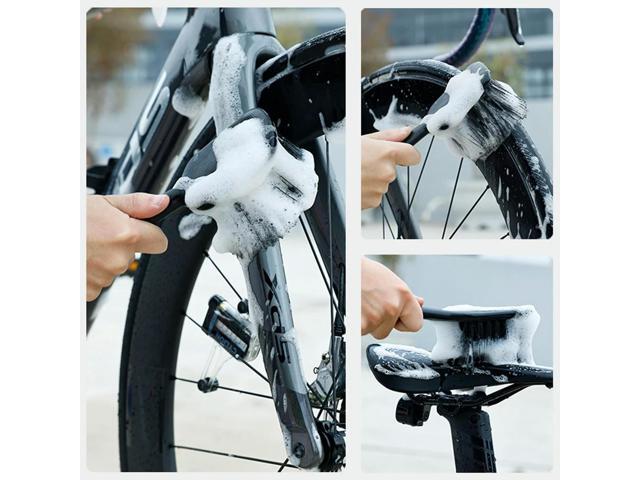 Bike Cleaning Brush Set Bicycle Cleaning Brush Tool Bike Cleaning Kit for Mountain Road City BMX and Folding Bike