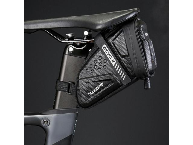 1L Bicycle Bag Large Capacity Bike Seat Bag Back Seat Pouch Reflective Bicycle Saddle Bag EVA for Mountain Road Bikes