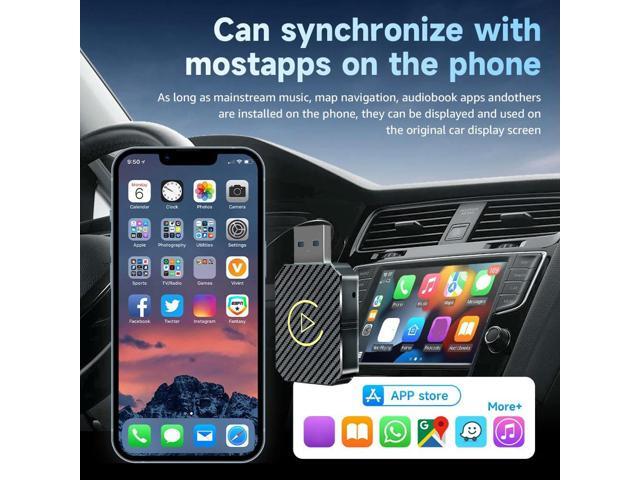Wireless Carplay Android Auto Adapter USB Car Dongle Plug & Play AI Box BT for Wired CarPlay/Andriod Auto Cars