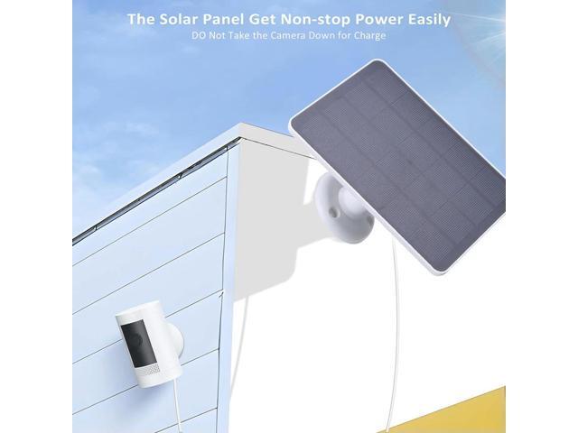 20W Solar Panel with 3-meter Charging Wire Solar Panel Charger Wall Mount Bracket for Ring Spotlight Camera/Ring Stick Up Camera