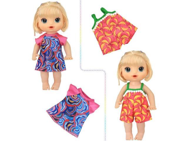 12Pcs Baby Doll Clothes Doll Dresses Jumpsuit Swimsuit Colorful Girl Doll Princess Dress Dolls Outfits Alive Doll Accessories