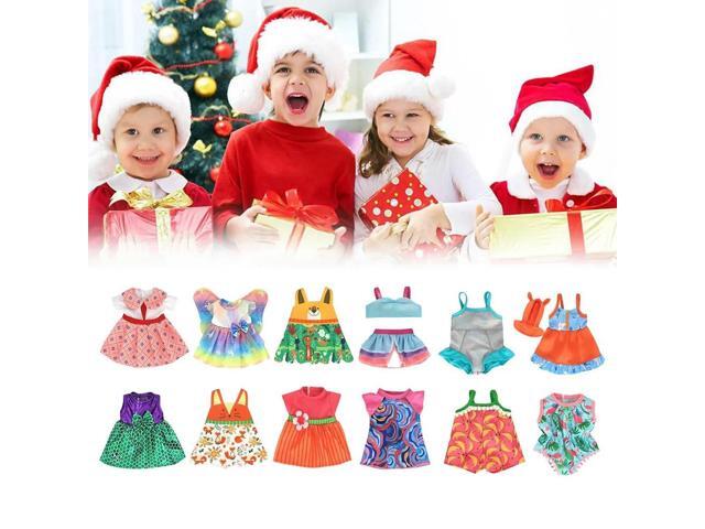 12Pcs Baby Doll Clothes Doll Dresses Jumpsuit Swimsuit Colorful Girl Doll Princess Dress Dolls Outfits Alive Doll Accessories