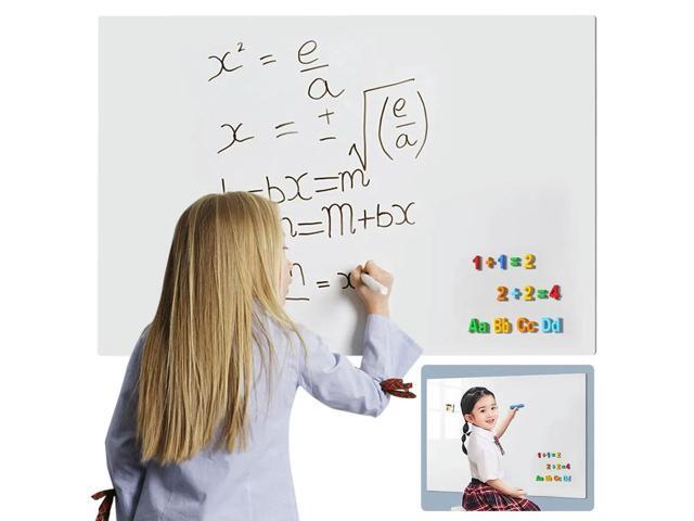 Magnetic White Board Sticker Include Marker Magnet Eraser Wall Dry Erase Board Removable Erasable Surface for Kids Office Home
