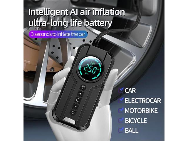 Electric Tire Inflator Car Bike Tires Air Pump LCD Display Electric Air Pump Inflator for Car Bicycle Motorcycle Tires and Balls