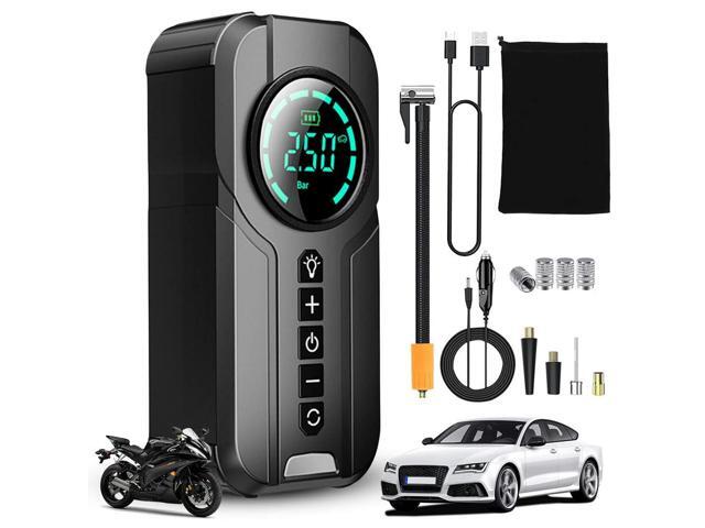 Electric Tire Inflator Car Bike Tires Air Pump LCD Display Electric Air Pump Inflator for Car Bicycle Motorcycle Tires and Balls