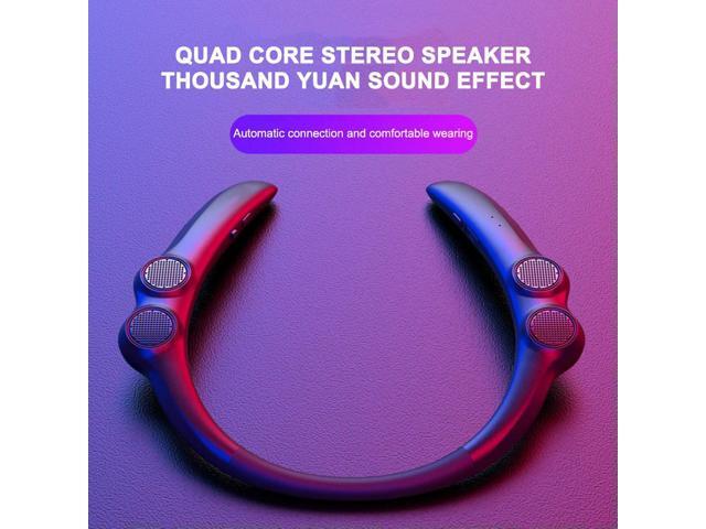 Wearable Bluetooth-compatible Speaker Hang Neck Wireless Stereo Bass Portable