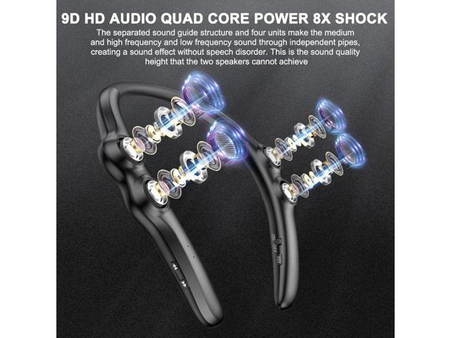 Wearable Bluetooth-compatible Speaker Hang Neck Wireless Stereo Bass Portable