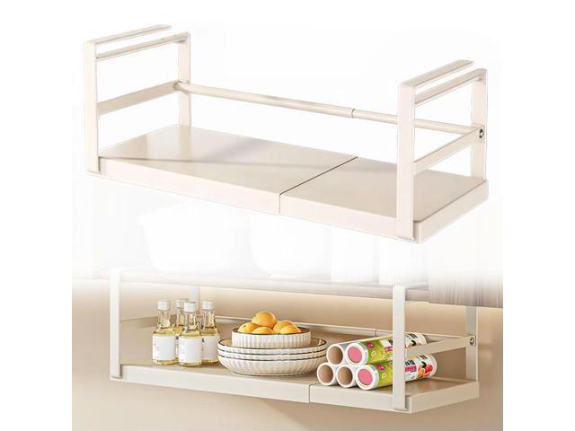 Extendable Under Cabinet Add-on Baskets Heavy Duty Under Cabinet Organizer for Pantry Cabinet Laundry Room Shoe Rack