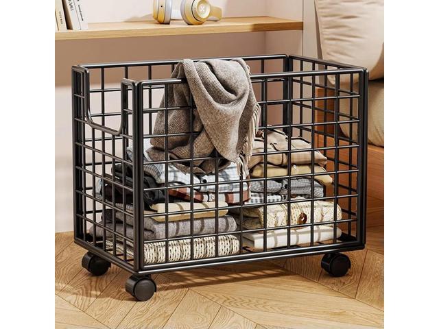 Stuffed Animal Organizer with Wheels Plush Toy Basket Kids Toy l Bins for of Any Stuff