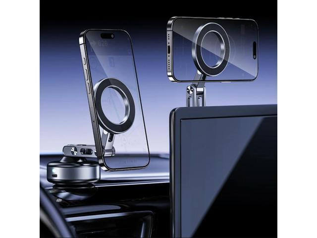 For Magsafe Magnetic Vacuum Car Phone Holder Folding ligent Car Mount Mobile Phone Holder for 12 13 14 15 16 Pro Max