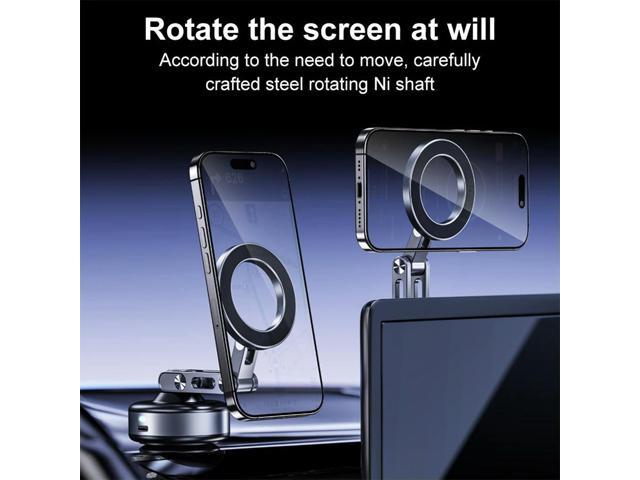 For Magsafe Magnetic Vacuum Car Phone Holder Folding ligent Car Mount Mobile Phone Holder for 12 13 14 15 16 Pro Max