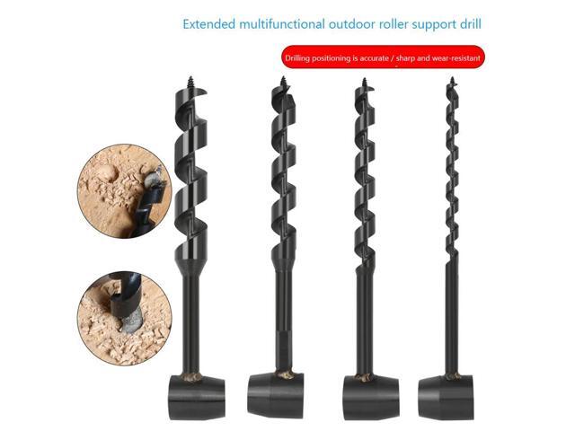 Auger Hand Drill Wrench Carbon Steel Manual Auger Drill Portable Manual Survival Drill Bit Self-Tapping Survival Wood Punch Tool