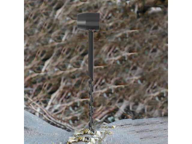 Auger Hand Drill Wrench Carbon Steel Manual Auger Drill Portable Manual Survival Drill Bit Self-Tapping Survival Wood Punch Tool