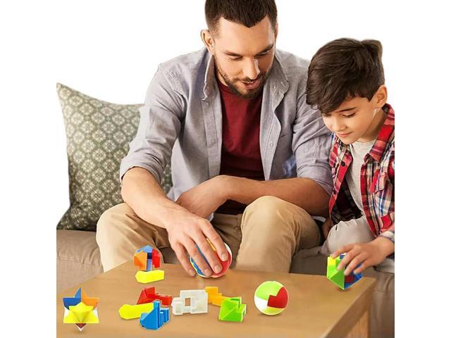 Christmas Advent Calendar 24 Pcs l & Plastic Puzzle Family Brain Challenge Games Toys Xmas Gifts for Boys Girls Teens Adults