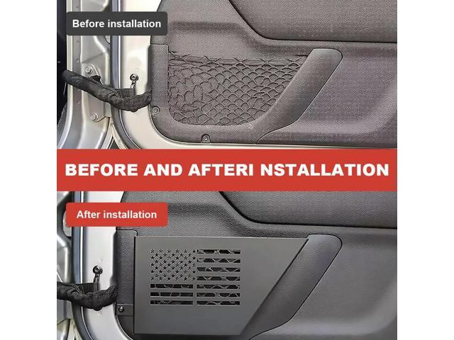 2Pcs l Front Door Box Rust Proof Door Side Insert Organizer Door Pockets for 2007-2018 Jeep Wrangler