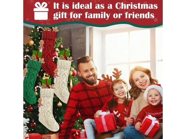 Personalized Christmas Stocking Large Capacity Stocking Gift Bag Wear Resist Xmas Stocking Candy Bag for Home Xmas Tree Ornament
