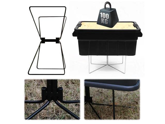 Camping Foldable l Stand Portable Aluminum Alloy Box Stand Steel Organizer Box Folding Stand for Outdoor Picnic Fishing