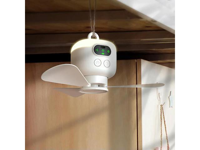 Portable Wireless Ceiling Fan Light Rechargeable Camping Fan with Remote Control Tent Fan Outdoor Fan for Outdoor Camping Dorm