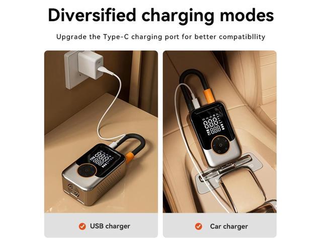 Inflation Air Pump Tire Inflator Portable Electric Air Pump Wireless Air Injector LCD Display Air Compressor for Car Motorcycle
