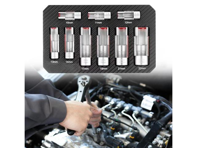 9Pcs Oil Pressure Sending Unit Removal Kit Oxygen Sensor Wrench Removal Tool Oxygen Sensor Removal Socket Tool for Vehicle