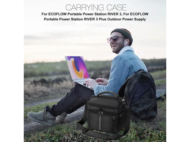 Carrying Case Case Multiple Pockets Travel Bag Protective Case for Ecoflow Portable Power Station River 3/3 Plus