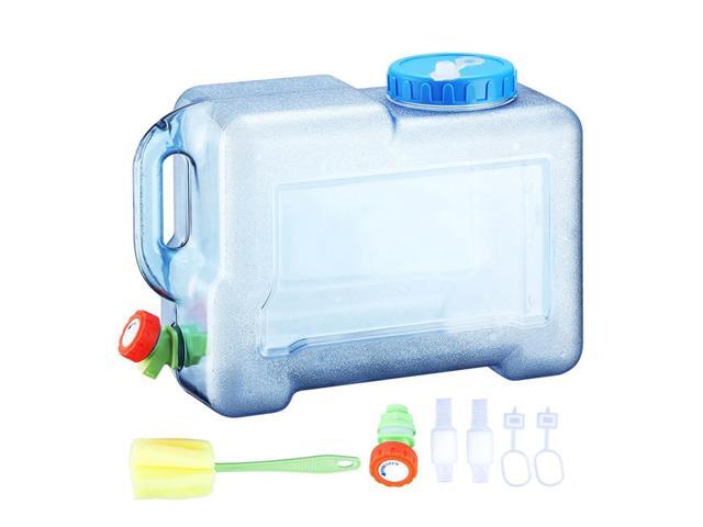 12L Drinking Water Bucket Leak Proof Large Capacity Water Container with Faucet Convenient Handle for Camping Travel