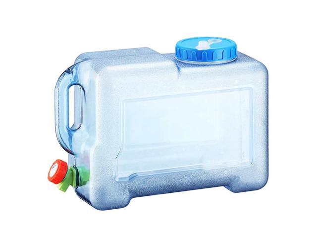 12L Drinking Water Bucket Leak Proof Large Capacity Water Container with Faucet Convenient Handle for Camping Travel