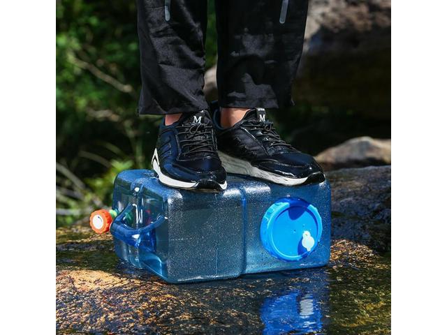 12L Drinking Water Bucket Leak Proof Large Capacity Water Container with Faucet Convenient Handle for Camping Travel