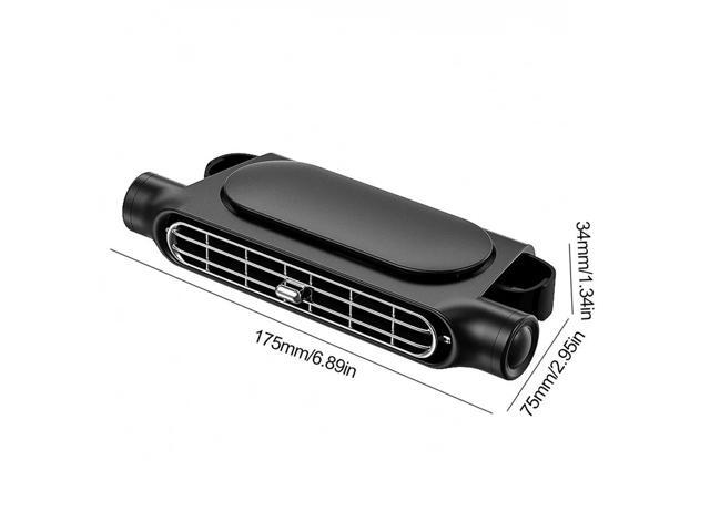 Car Interior Rear Headrest Fan Cooler USB Powered Air Cooling Fan (Black)