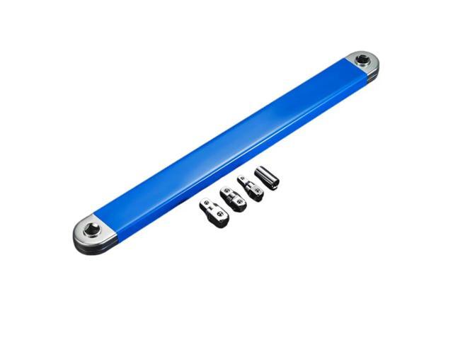 39cm Ratchet Extension Wrench with 4 Adapters Compact Offset Extension Wrench Socket Wrench Tool Automotive Hand Tool Supplies