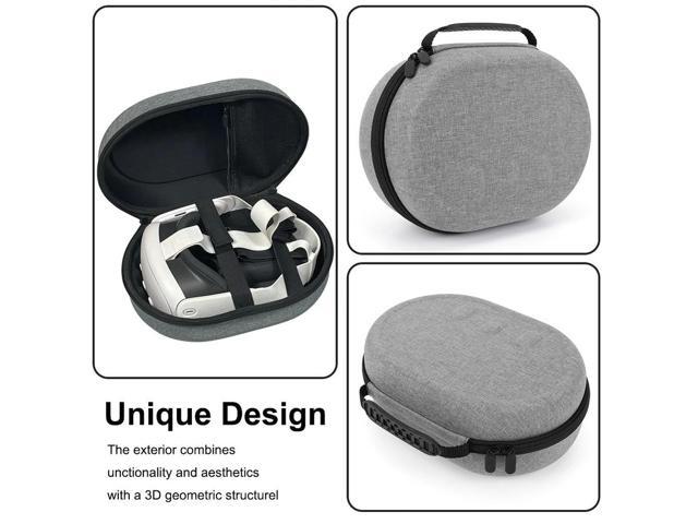 Carrying Case Bag Shockproof Protective Bag Case Anti-Scratch Hard Carry Bag Partition with Mesh Bag for Quest 3 Headset