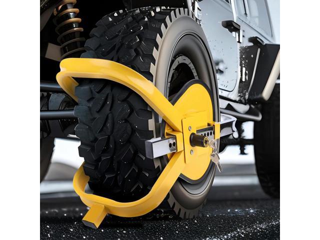 Car Anti-theft Lock with Keys Tyre Claw Immobiliser Wheel Lock Adjustable Small Three Fork Wheel Lock for 13-15in Wheel