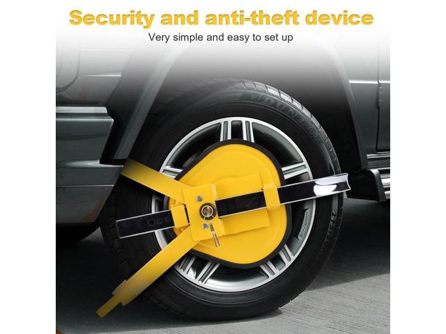 Car Anti-theft Lock with Keys Tyre Claw Immobiliser Wheel Lock Adjustable Small Three Fork Wheel Lock for 13-15in Wheel