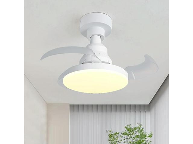 Portable Hanging Fan with LED Lantern Remote Control Invisible Leaf Fan 3 Gears Electric Silent Ceiling Fan for Home Outdoor
