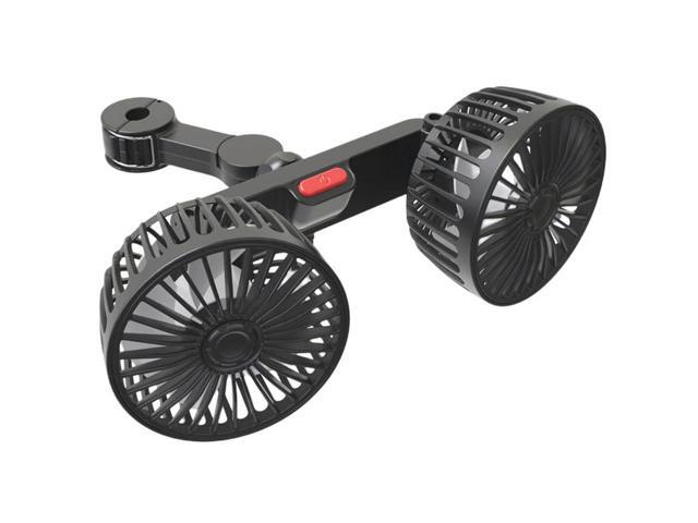1/2PCS 3-Speed USB Car Seat Back Cooling Fan Dual Head Neck Cooler with 360 Degree Rotation for Summer Car Vehicle SUV Accessori