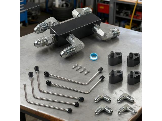 LS Coolant Crossover Steam Vent Kit Stainless Steel Complete Coolant Crossover Steam Vent Kit Fits for LS1 LS2 LS3 LS6 LS7 LSX