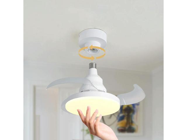 Portable Hanging Fan with LED Lantern Remote Control Invisible Leaf Fan 3 Gears Electric Silent Ceiling Fan for Home Outdoor