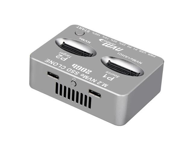 Dual-Bay External Hard Disk Box Gen2X 20Gbps M.2 SSD Enclosure M/B M Key Solid Disk Case M.2 M.3 NVME PCI-E for M2 SSD M Key SSD