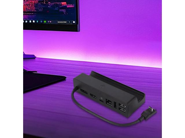 USB-C3.0 PD Charging Dock Base 1000Mbps Ethernet Expansion Docking Station for Steam Deck Handheld Game Console Accessories
