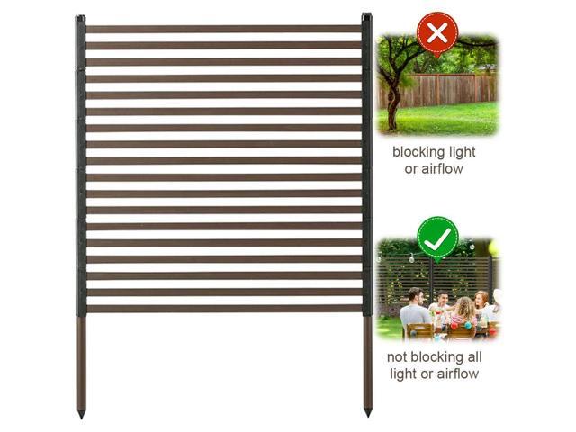 l Outdoor Privacy Screen PE-Coated Steel Pipe Privacy Fence Privacy Screen Fence for Balcony Patio Lawn Garden
