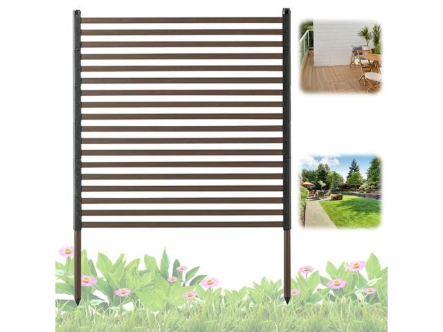 3FT W X 4FT H l Outdoor Privacy Screen PE-Coated Steel Pipe Privacy Fence Fence Panel for Outside Backyard Garden Patio